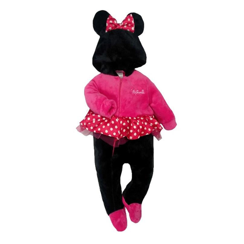 Basic Minnie Baby Bodysuit In Fuchsia color